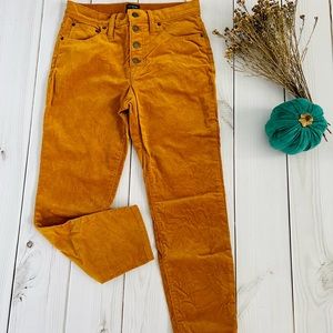 J. Crew NWOT Golden Brown Corduroy Pants